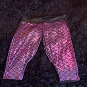 Purple mermaid Capri leggings